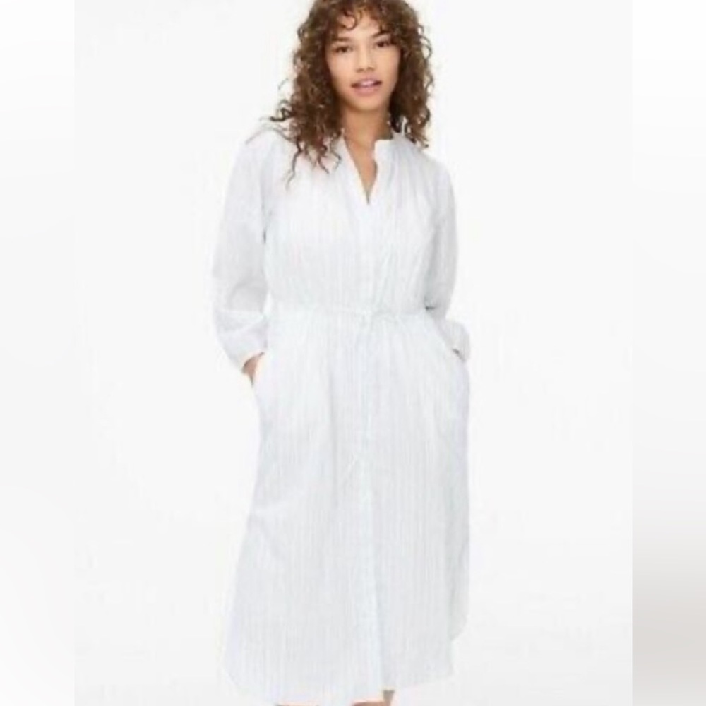 J. Crew tie-waist cotton voile midi dress